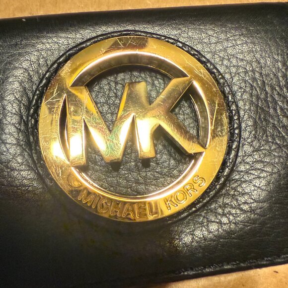 Michael Kors Pebbled Leather Card Wallet - Black - Picture 12 of 14